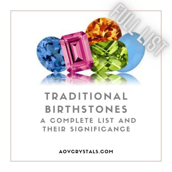 Semi precious hot sale birthstones list