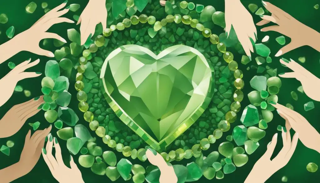 green gemstones for relationships